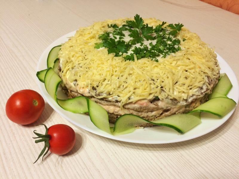 Торт из куриной печени без мясорубки