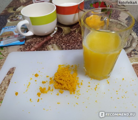 Цедра апельсина и сок