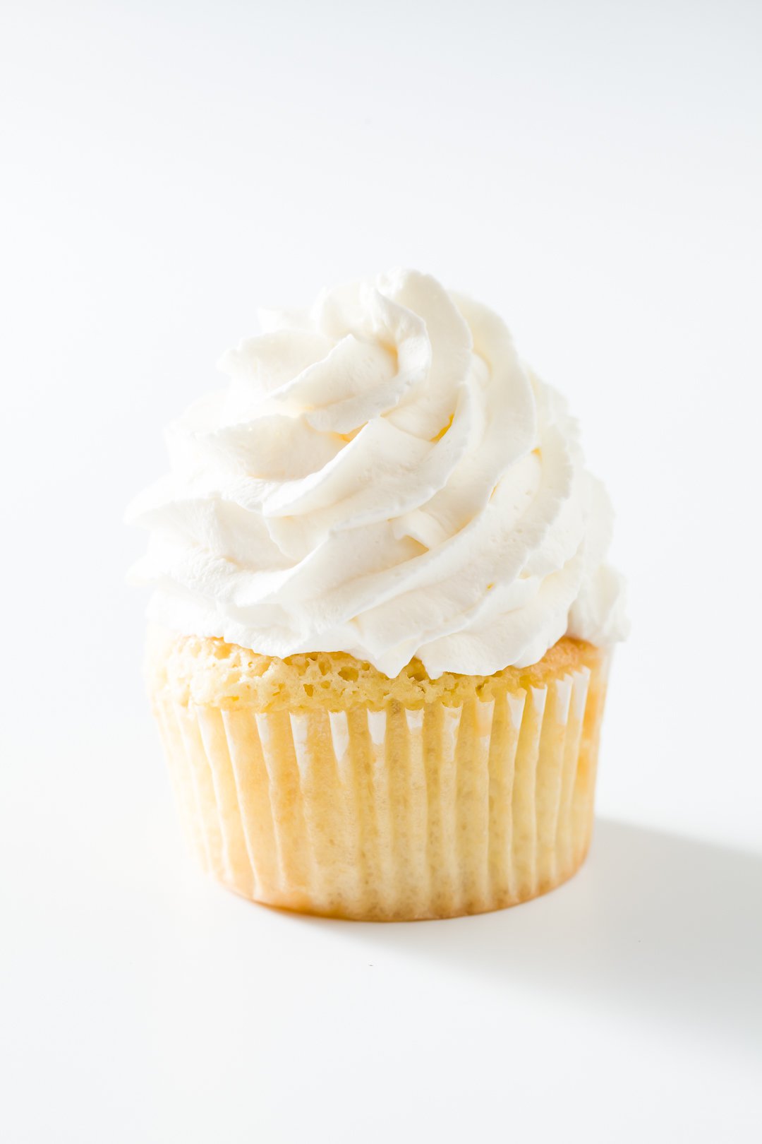 Chantilly cream on a cupcake