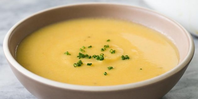 Суп-пюре с сыром и цветной капустой