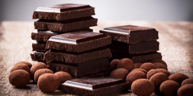 Продукты, богатые цинком: тёмный шоколад