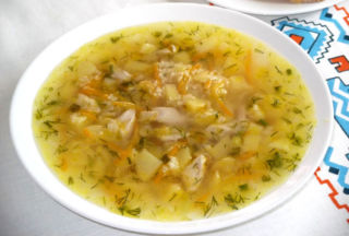 Куриный суп с пшеном