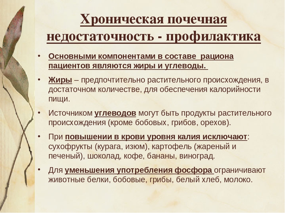 Лечение почечной недостаточности. Профилактика ХПН. Профилактика хронической почечной недостаточности. Рекомендации для пациентов с хронической почечной недостаточностью. Памятка пациенту при ХПН.