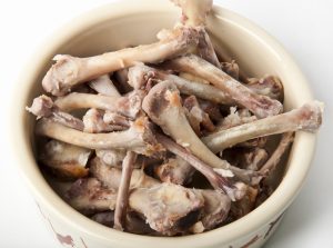 image of a bowl of chicken bones