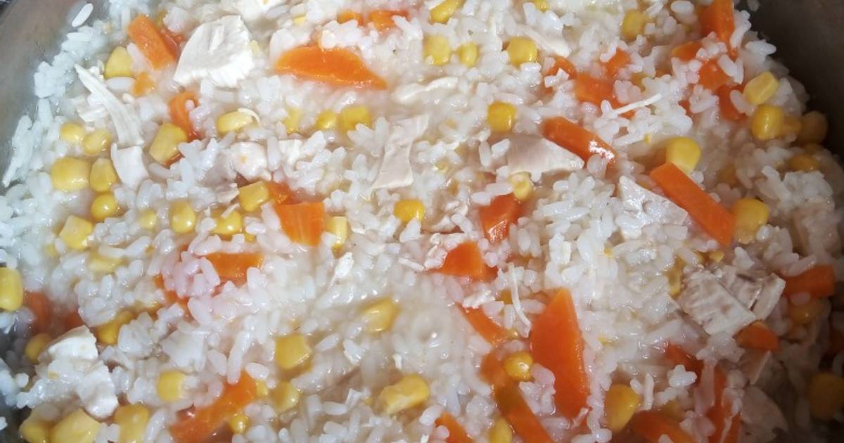 Рис с кукурузой и курицей. Рис припущенный с кукурузой. Рис с кукурузой и морковью. Рис с морковкой и кукурузой.