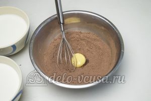 Шоколадный пудинг: Соединить основные ингредиенты