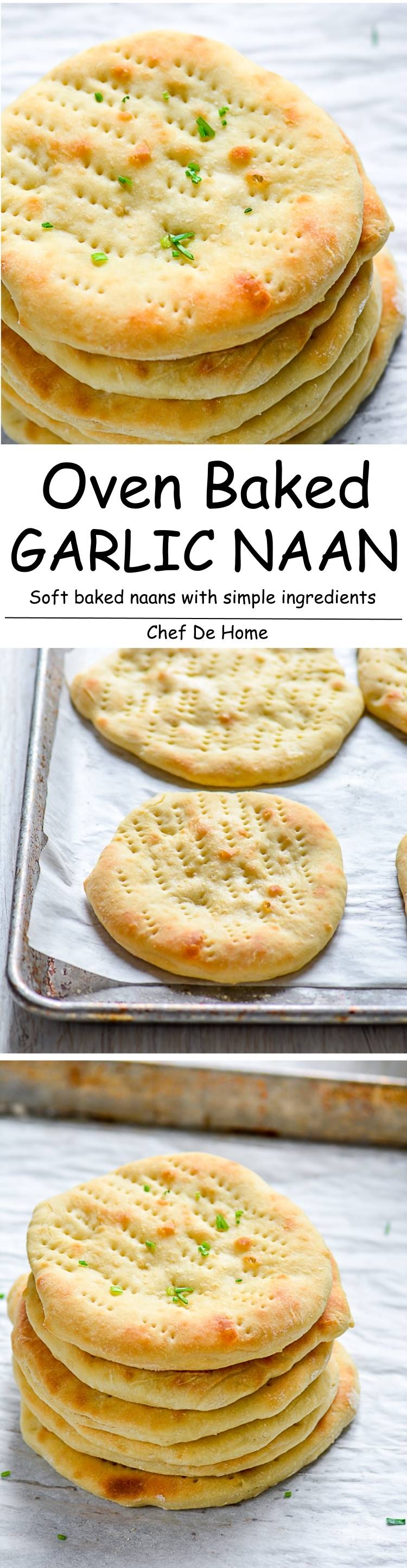 Oven Baked quick and Easy Naan Bread at home 