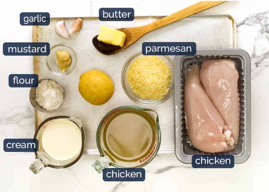 Creamy Lemon Chicken ingredients