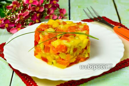 Фото рецепта Тартар из форели и манго