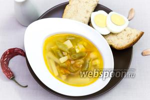 Фото рецепта Суп с яйцом и стручковой фасолью