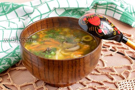 Фото рецепта Суп из сухих грибов шиитаке