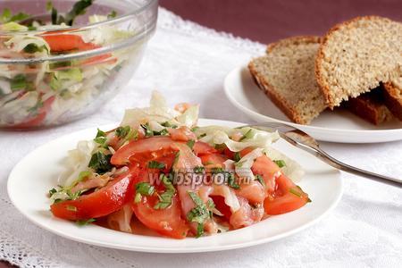 Фото рецепта Салат с сёмгой и помидорами