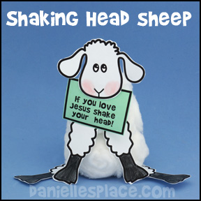 Sheep Shaking Head Craft from www.daniellesplace.com