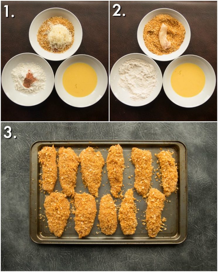 how to bake chicken tenders in the oven - 3 step by step photos