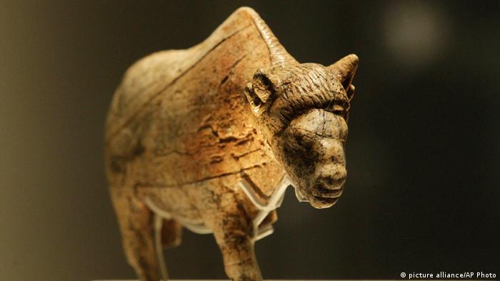 Sculpture of an ancient bison