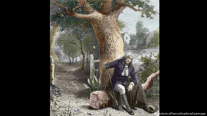 Isaac Newton und der Apfelbaum (Foto: picture-alliance/Isadora/Leemage)