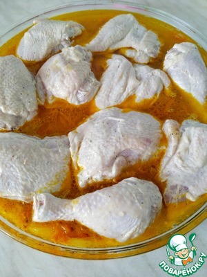 Рецепт: Перловка с курицей в духовке Удивительная