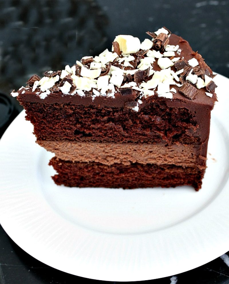 Slice of Chocolate Cheesecake Cake