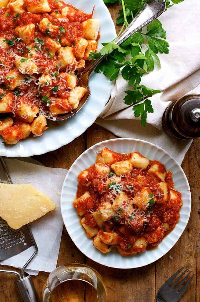 Easy Homemade Ricotta Gnocchi with Neapolitan sauce
