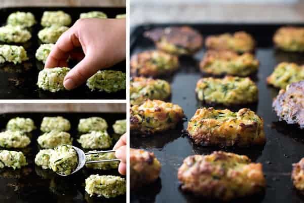 Greek Zucchini Tots / Fritters - transform the humble zucchini into these tasty bites! Easy to make, traditional Greek recipe. #courgette