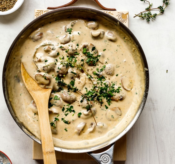 Рецепт соуса с белыми грибами и сливками